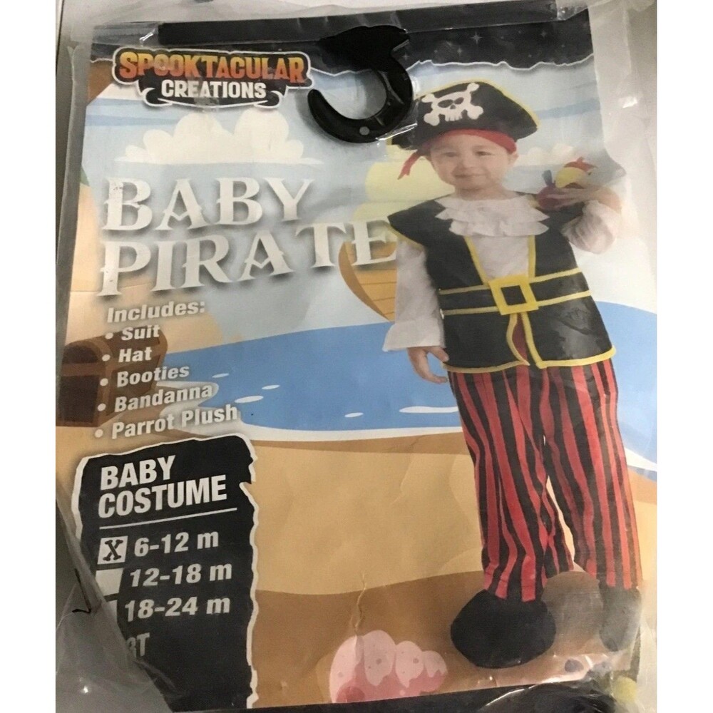 BABY PIRATE Costume 6-12 MONTHS Halloween Spooktacular Creations NIP